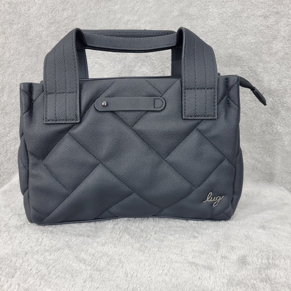 lug Quilted Black Crossbody Bag